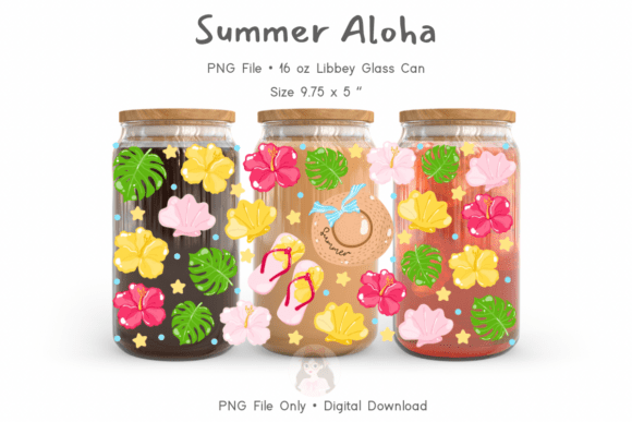 Download Summer Aloha Tumbler Wrap Design PNG - Tumbler wrap design Collection