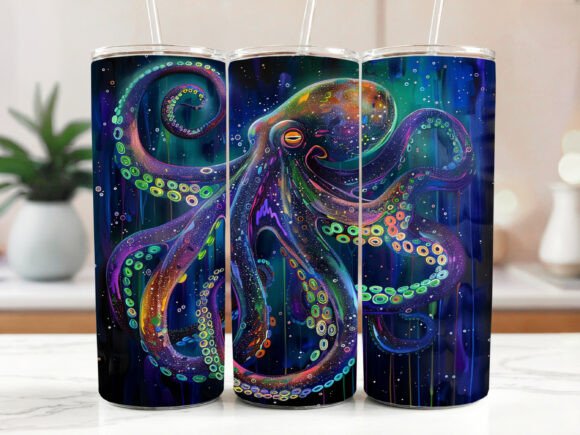 Download Octopus Art 20 Oz Skinny Tumbler Wraps - Skinny tumbler Collection