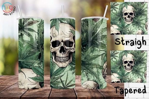 Download Skull Marijuana 20oz Skinny Tumbler - Skinny tumbler Collection