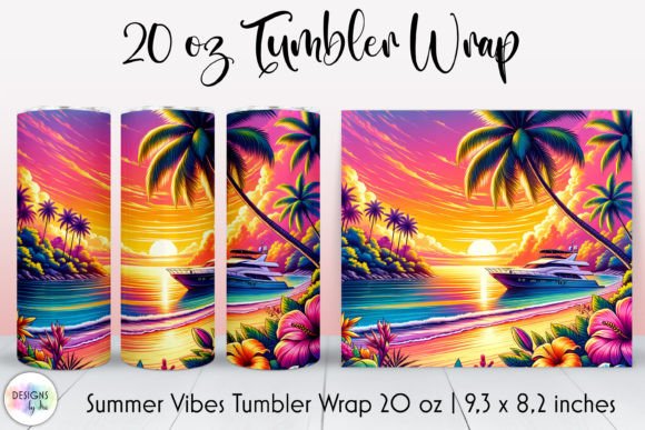 Download Tropical Beach Skinny Tumbler Wrap - Skinny tumbler Collection