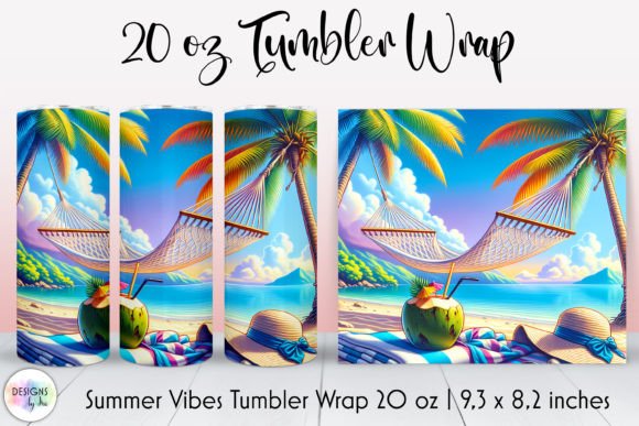 Download Tropical Beach Skinny Tumbler Wrap - Skinny tumbler Collection