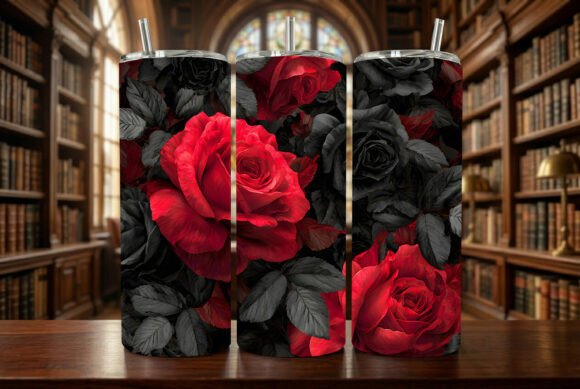 Download Red and Black Roses 20oz Skinny Tumbler - Skinny tumbler Collection