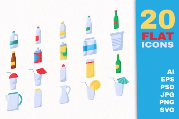 Download Drink Container Icons Set - Premium Resources