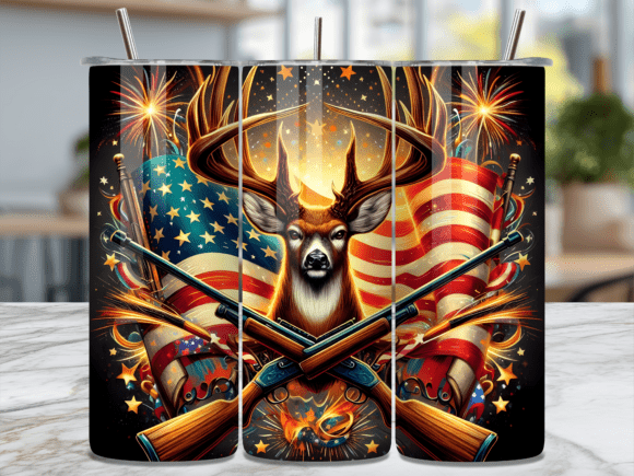 Download Hunting Deer Flag USA Fireworks Tumbler - Usa fireworks tumbler Collection
